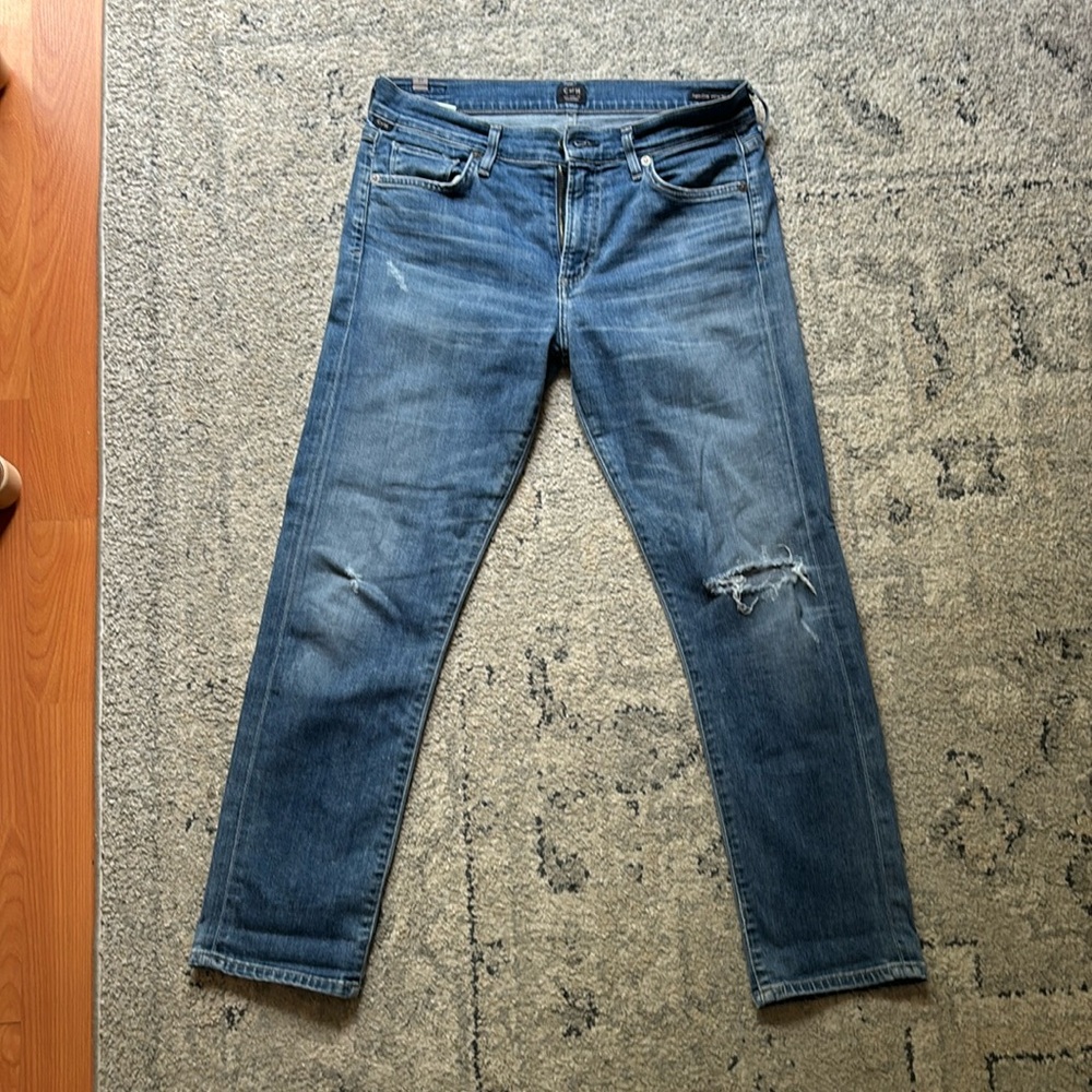 Citizens of humanity Agnes Crop Midrise slim straight jeans